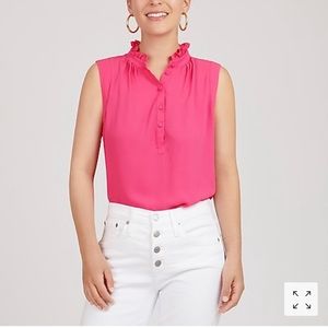 NWT pink J. Crew sleeveless blouse. Size 2x.